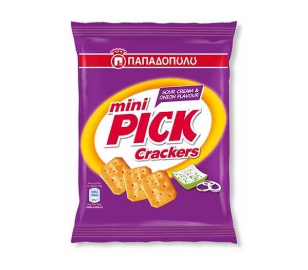PAPDOPOULOS PICK mini crackers 70g - Sour Cream & Onion Flavour