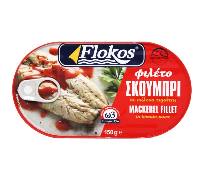 FLOKOS Mackeler Fillet 150g – Tomato Sauce