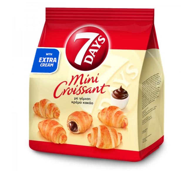 7DAYS Croissant mini with cocoa flavour extra cream 300g
