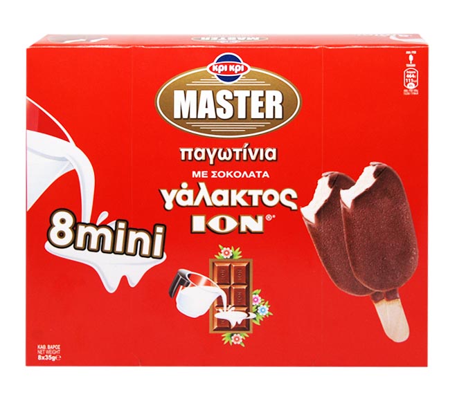 ice cream KRI KRI – MASTER mini 8 pieces (8x35g) – with ION milk chocolate