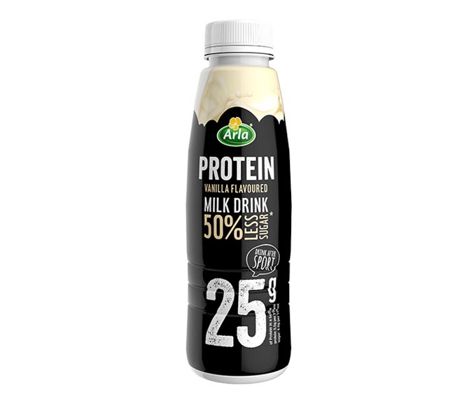 ARLA Protein 25G milk drink 50% less sugar 500g – Vanilla