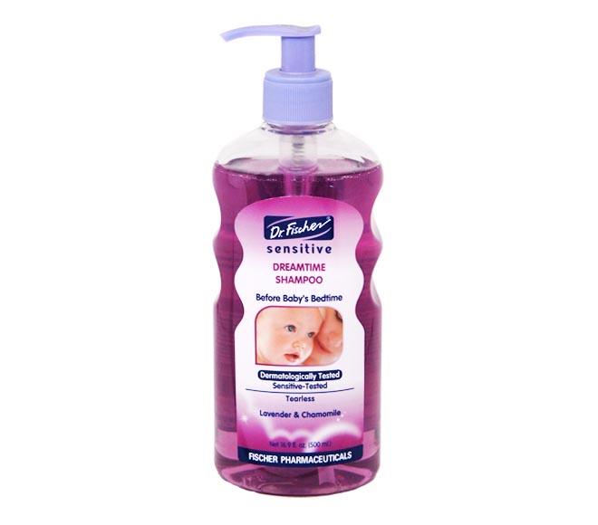 DR FISCHER Sensitive baby bath wash tearless 500ml – Lavender & Chamomile