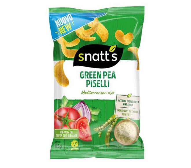 SNATTS quinoa chips 85g – Green Pea Piselli