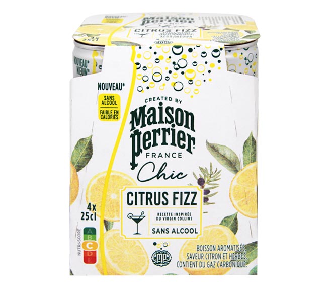 MAISON PERRIER Chic non-alcoholic coctail 4x250ml – Citrus Fizz