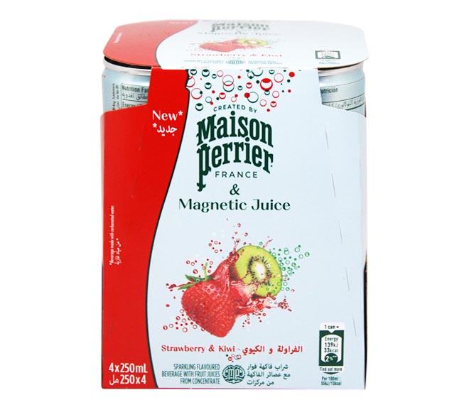 MAISON PERRIER & Magnetic Juice 4 x 250ml – Strawberry & Kiwi