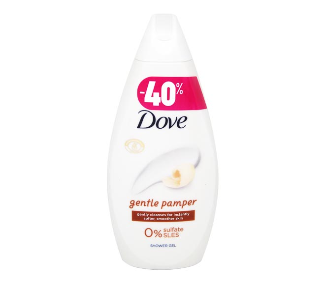 DOVE shower gel 450ml – gentle pamper (40% OFF)