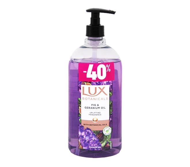 LUX Botanicals shower gel 720ml – Fig & Geranioum Oil