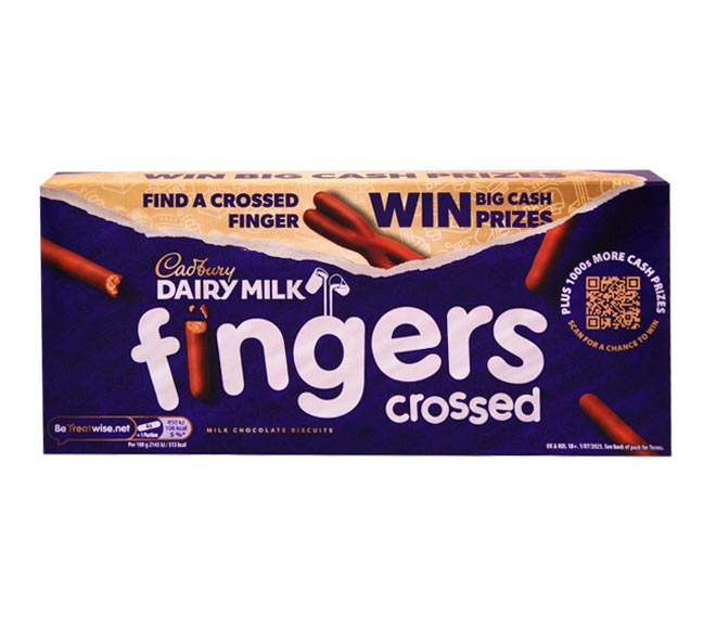 CADBURY Fingers milk chocolate biscuits 114g