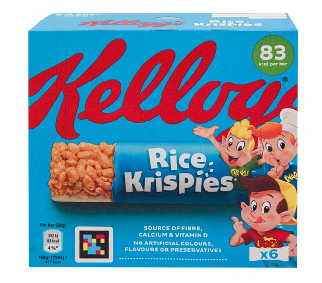KELLOGGS bars Rice Krispies 6X20g