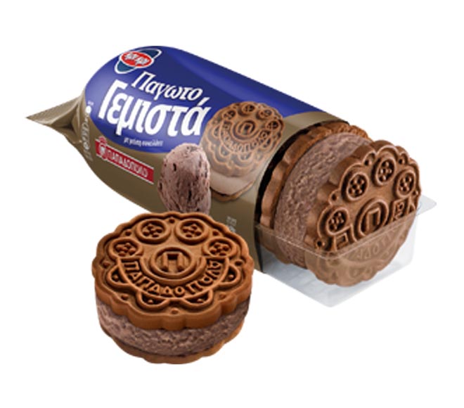 Ice cream KRI KRI PAPADOPOULOS sandwich biscuits 120g (4x30g) – Chocolate flavoured cream