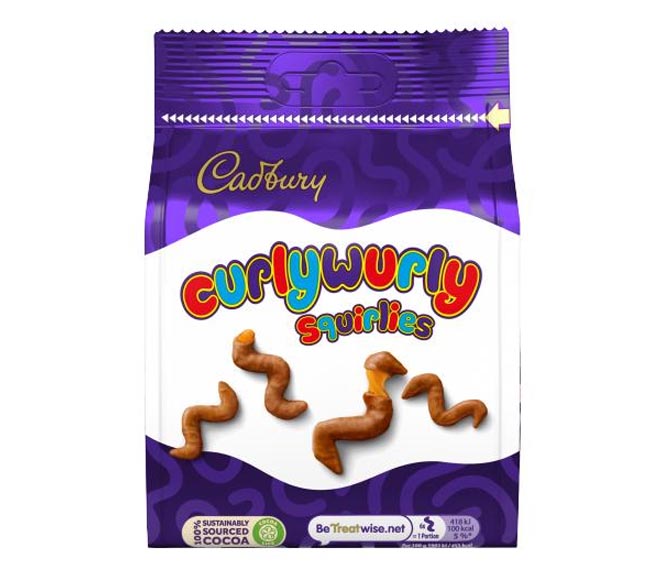 CADBURY chocolate pouch Curlywurly 110g