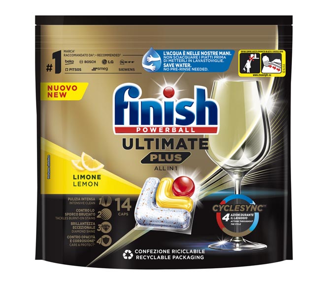 FINISH powerball Ultimate Plus 14 tabs 170.8g – Lemon