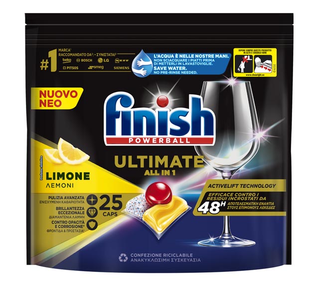 FINISH powerball Ultimate 25 tabs 322.5g – Lemon