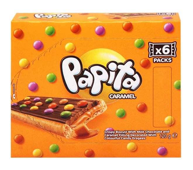 PAPITA crispy biscuits with milk chocolate 120g (6x20g) – Caramel