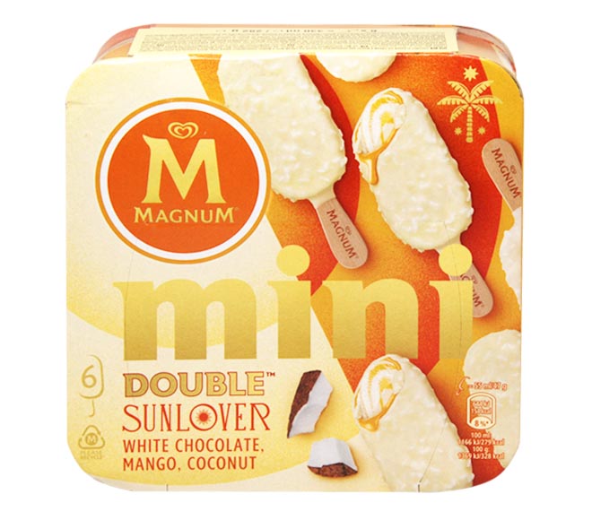 ice cream MAGNUM 330ml – mini 6 pieces (6X55ml) – Double Sunlover