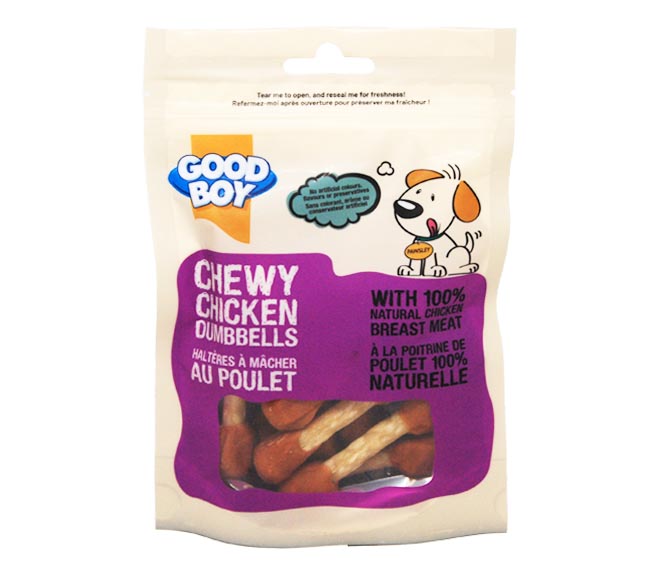 dog GOOD BOY chewy chicken dumbbells 100g