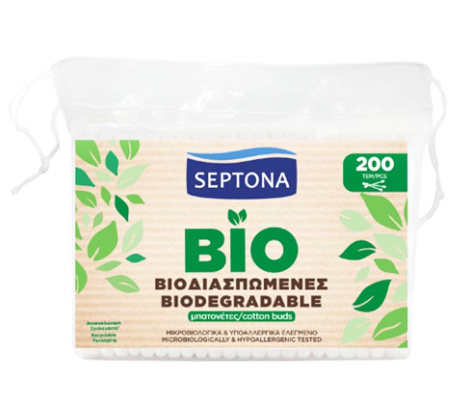 SEPTONA cotton buds 100% biodegradable 200pcs – refill