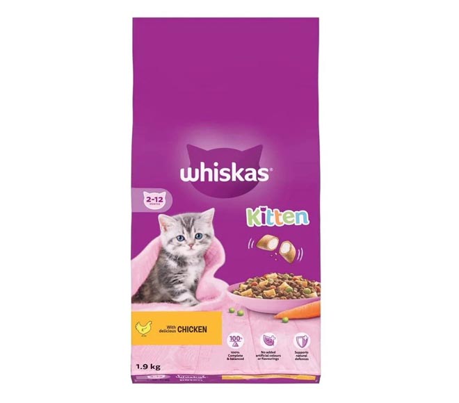 cat WHISKAS Kitten dry food 1.9kg – chicken