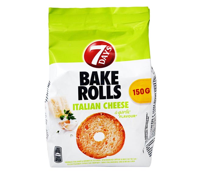 7DAYS bake rolls italian cheese & garlic 150g