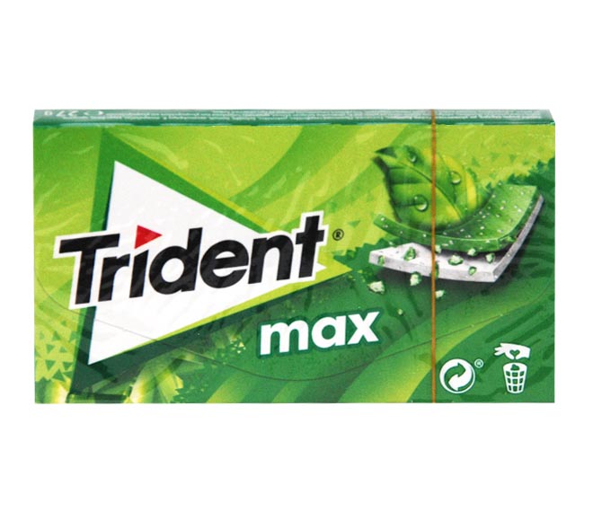 gum TRIDENT max spearmint flavour sugar free 27g