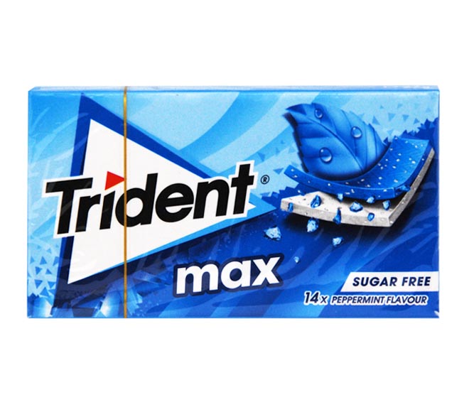 gum TRIDENT max pepermint flavour sugar free 27g