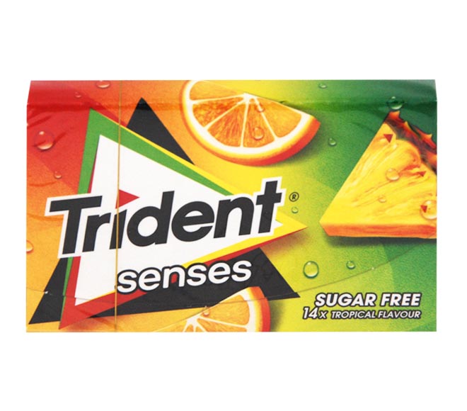 gum TRIDENT senses tropical sugar free 27g