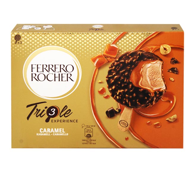 ice cream FERRERO ROCHER Triple Experience 180ml – 4 pieces  (3X60ml) – Caramel