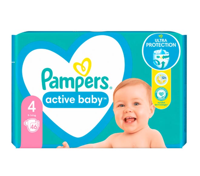 PAMPERS active baby S4 9-14Kg 46pcs