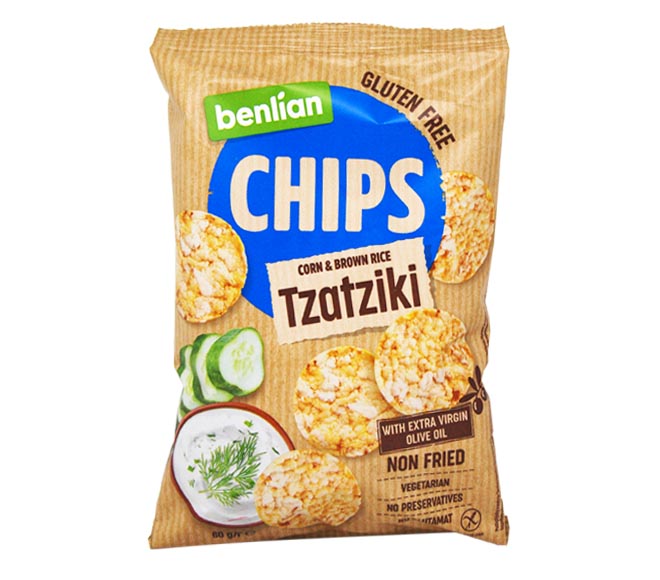 BENLIAN corn & brown rice chips 60g – tzatziki