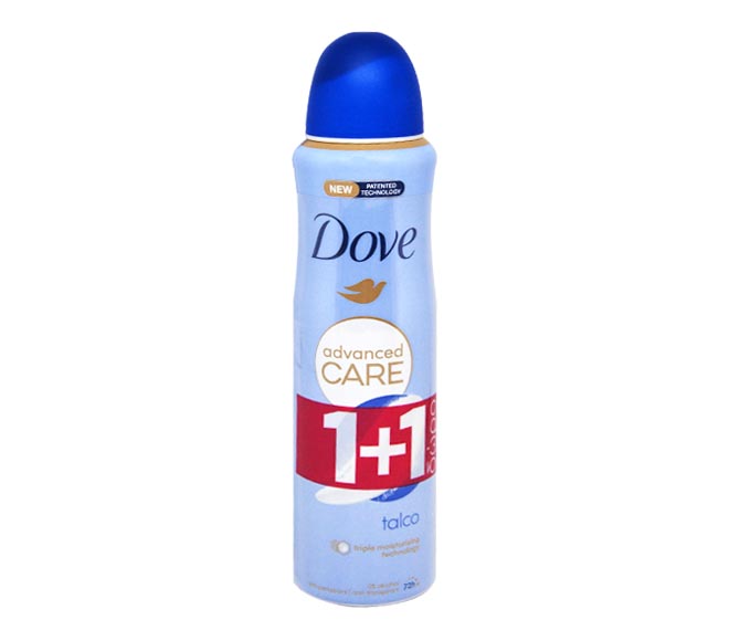 DOVE Advanced Care deodorant spray 150ml – Talco  (1+1 FREE)