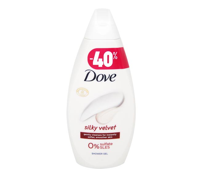 DOVE shower gel 450ml – silky velvet (40% OFF)