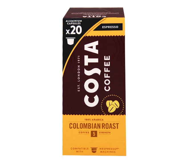 COSTA COFFEE espresso THE COLOMBIAN ROAST 114g – (20 caps – intensity 5)