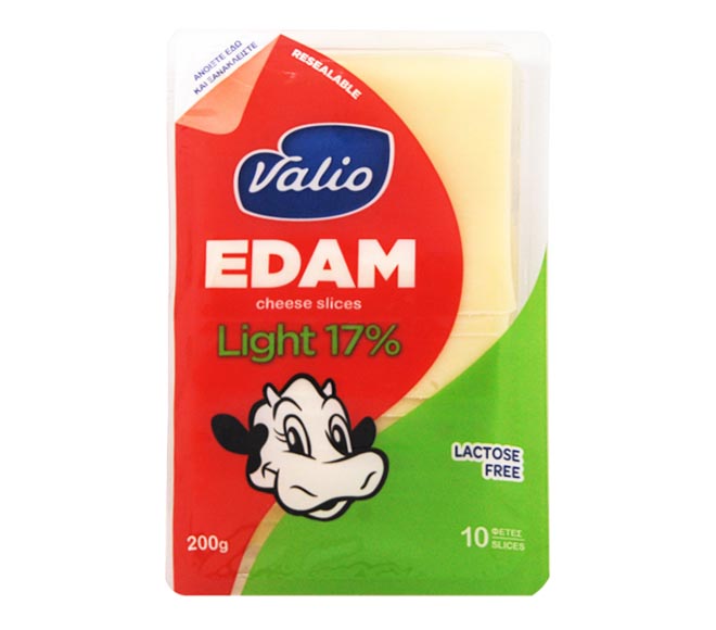 cheese VALIO Edam light 17% 10 slices 200g – lactose free