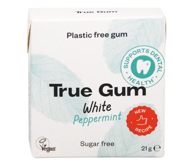 gum TRUE GUM white peppermint flavour sugar free 21g