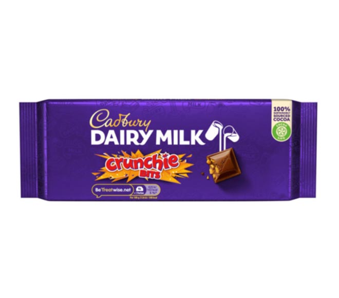 CADBURY chocolate DAIRY MILK crunchie bits 180g