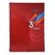 notebook CAMPAP 3 subject A4 120 sheets - red