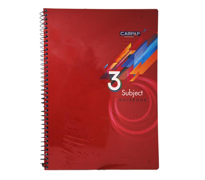 notebook CAMPAP 3 subject A4 120 sheets – red