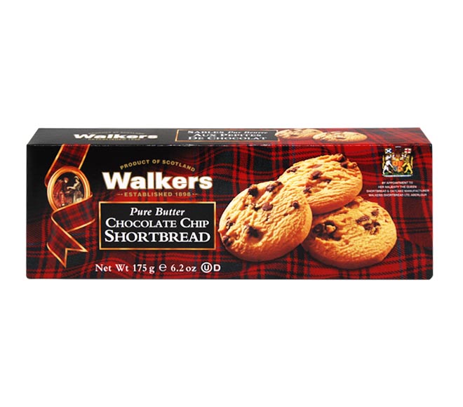 WALKERS Pure Butter Shortbread 175g – chocolate chip