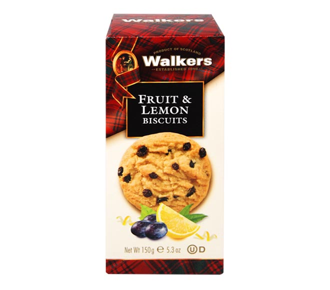 WALKERS biscuits 150g –  Fruit & Lemon