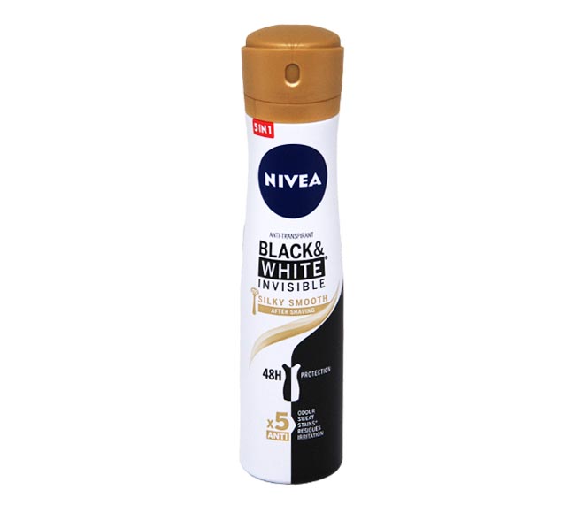 NIVEA deodorant for women Black & White Invisible 150ml – Silky Smoooth