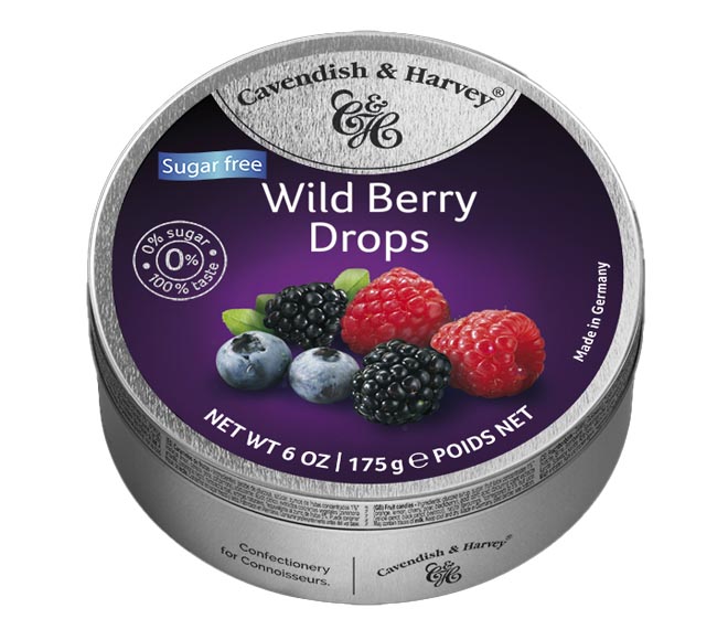 sweets CAVENDISH & HARVEY sugar free drops 175g – Wild Berry