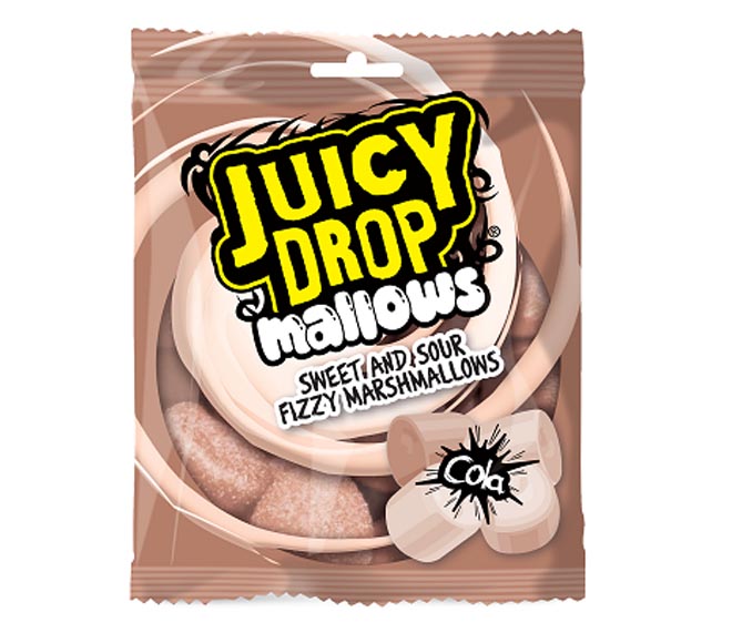 Marshmallows JUICY DROPS Mallows sweet & sour fizzy 100g – Cola