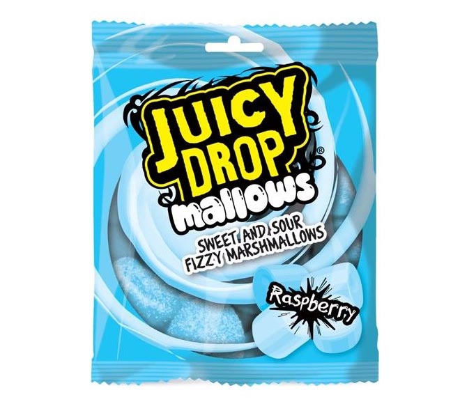 Marshmallows JUICY DROPS Mallows sweet & sour fizzy 100g – Raspberry