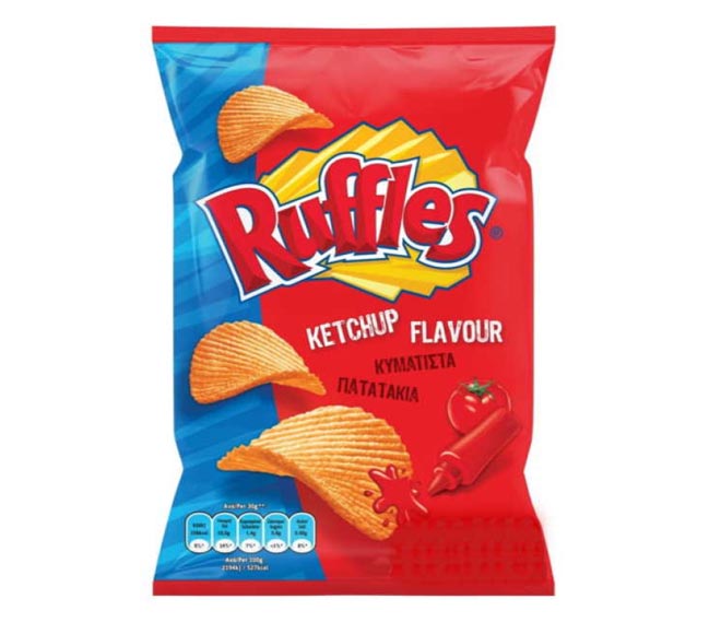 RUFFLES potato chips 130g – ketchup flavour