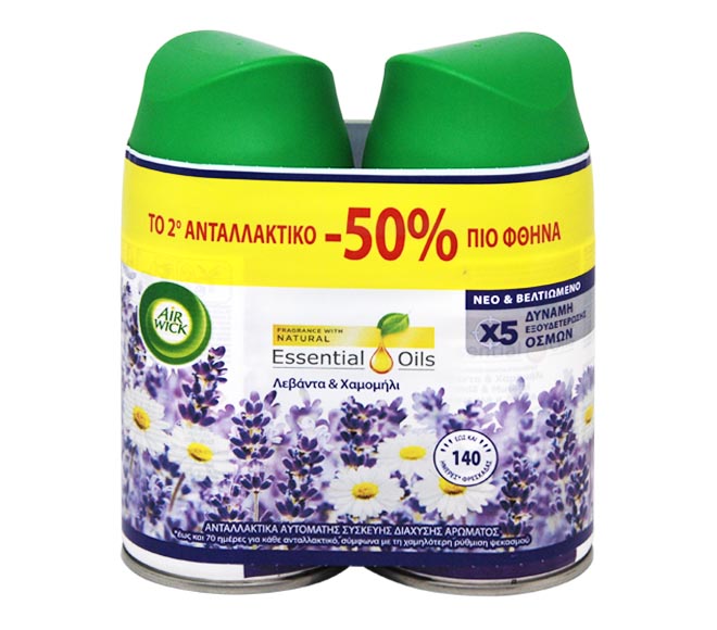 AIR WICK Freshmatic Max refill spray 2x250ml – Lavender & Chamomile (second refill -50% LESS)