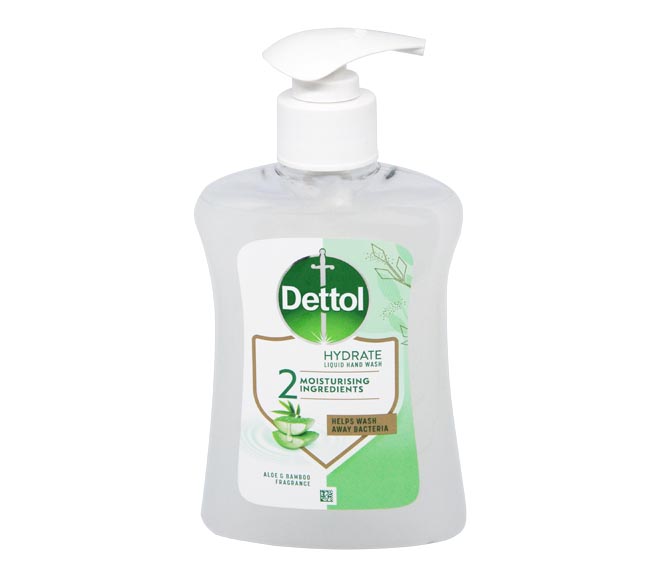 DETTOL Liquid handsoap antibacterial pump  Hydrate 250ml – Aloe & Bamboo