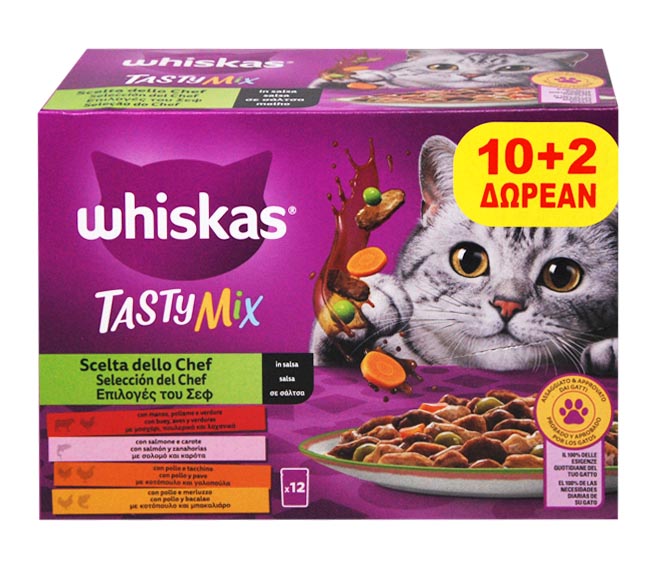 cat WHISKAS Tasty Mix – Chef Selection12 x 85g