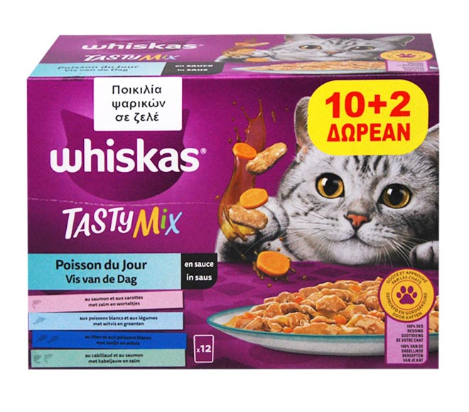 cat WHISKAS Tasty Mix – Fish in Jelly Selection12 x 85g