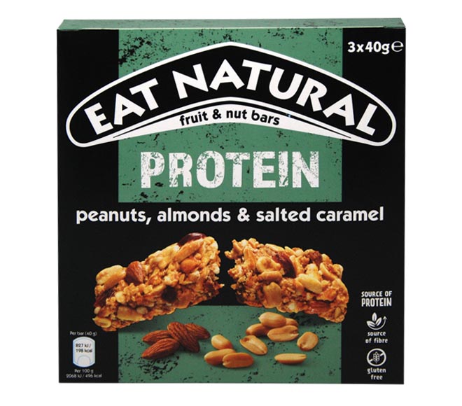 EAT NATURAL protein bar 3x40g – Peanuts, Almonds & Salted Caramel