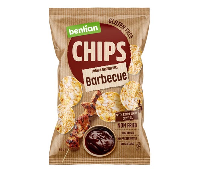 BENLIAN corn & brown rice chips 60g – barbecue